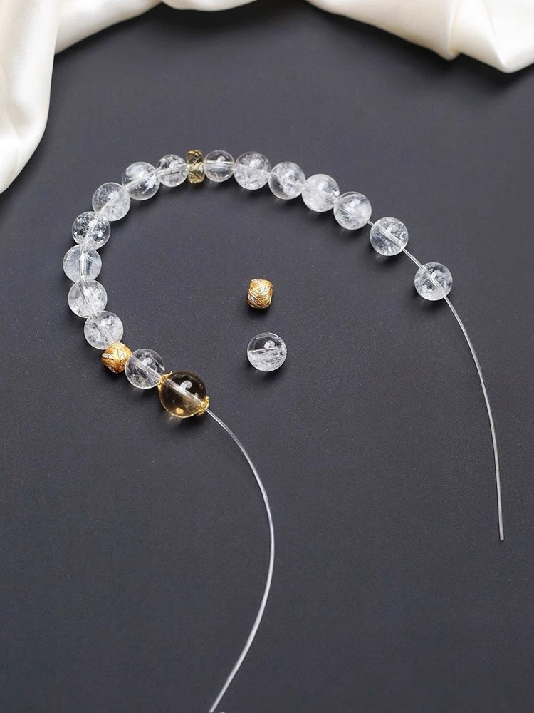 Stress Relief& Sleep Support |  White Howlite Natural White Crystal Citrine Light Luxury Bracelet