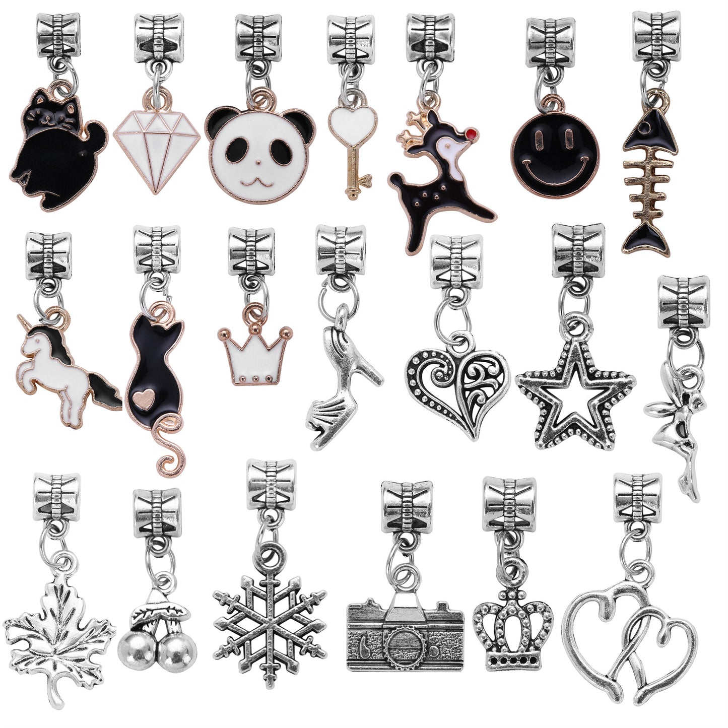 DIY Super Cute Alloy Panda Bracelet Bracelet Set