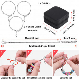 DIY Super Cute Alloy Panda Bracelet Bracelet Set