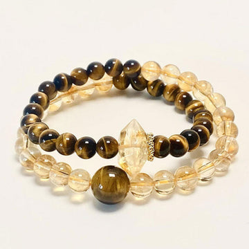Wealth Attraction & Self Confidence  | Yellow Tiger Eye & Citrine Bracelet