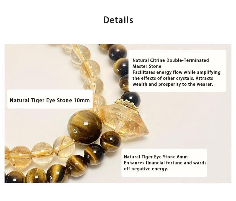 Wealth Attraction & Self Confidence  | Yellow Tiger Eye & Citrine Bracelet