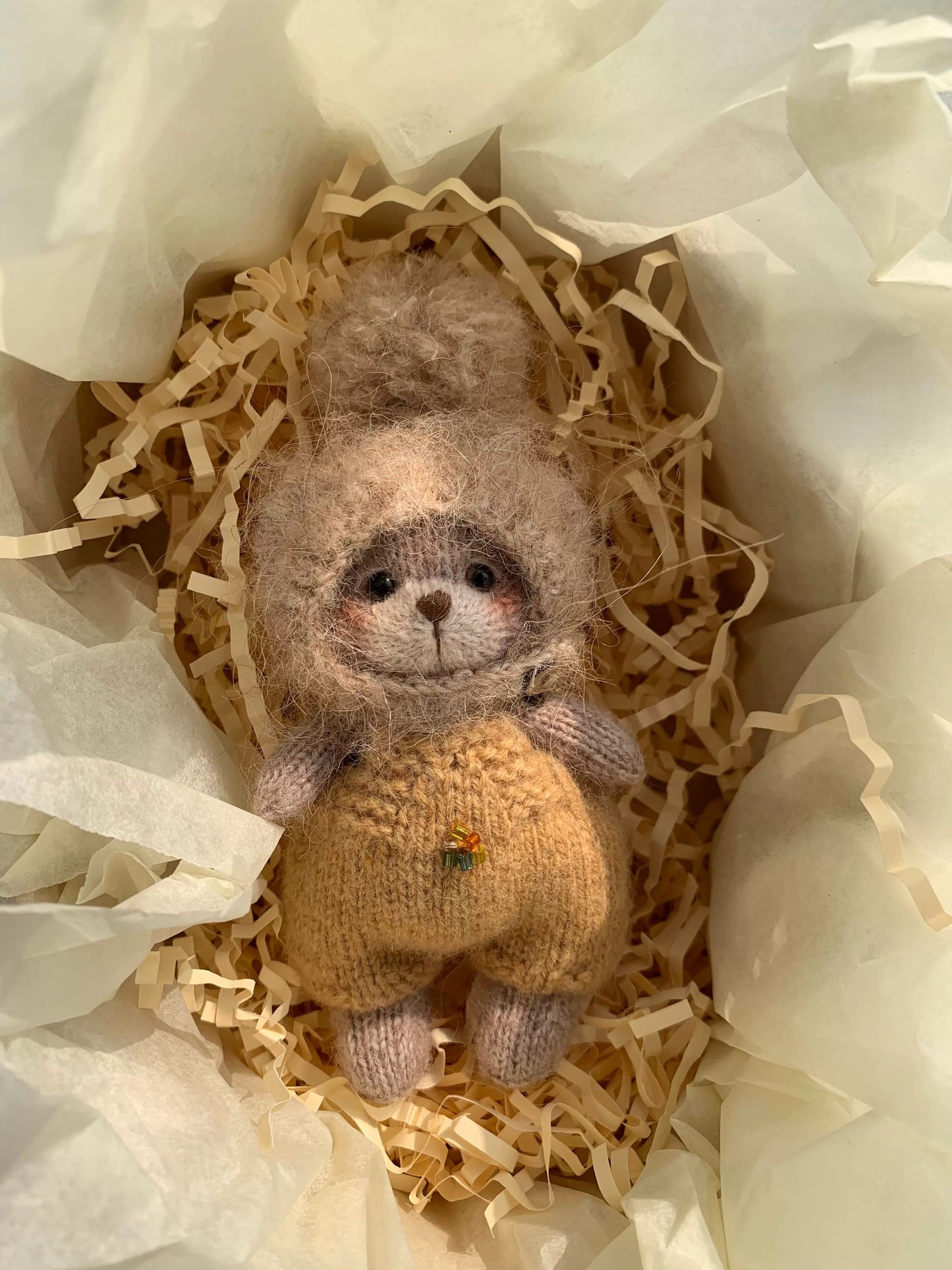 DIY Yarn Teddy Bear Knitting Kit with Video Tutorial | Beginner-Friendly Handmade Craft Kit