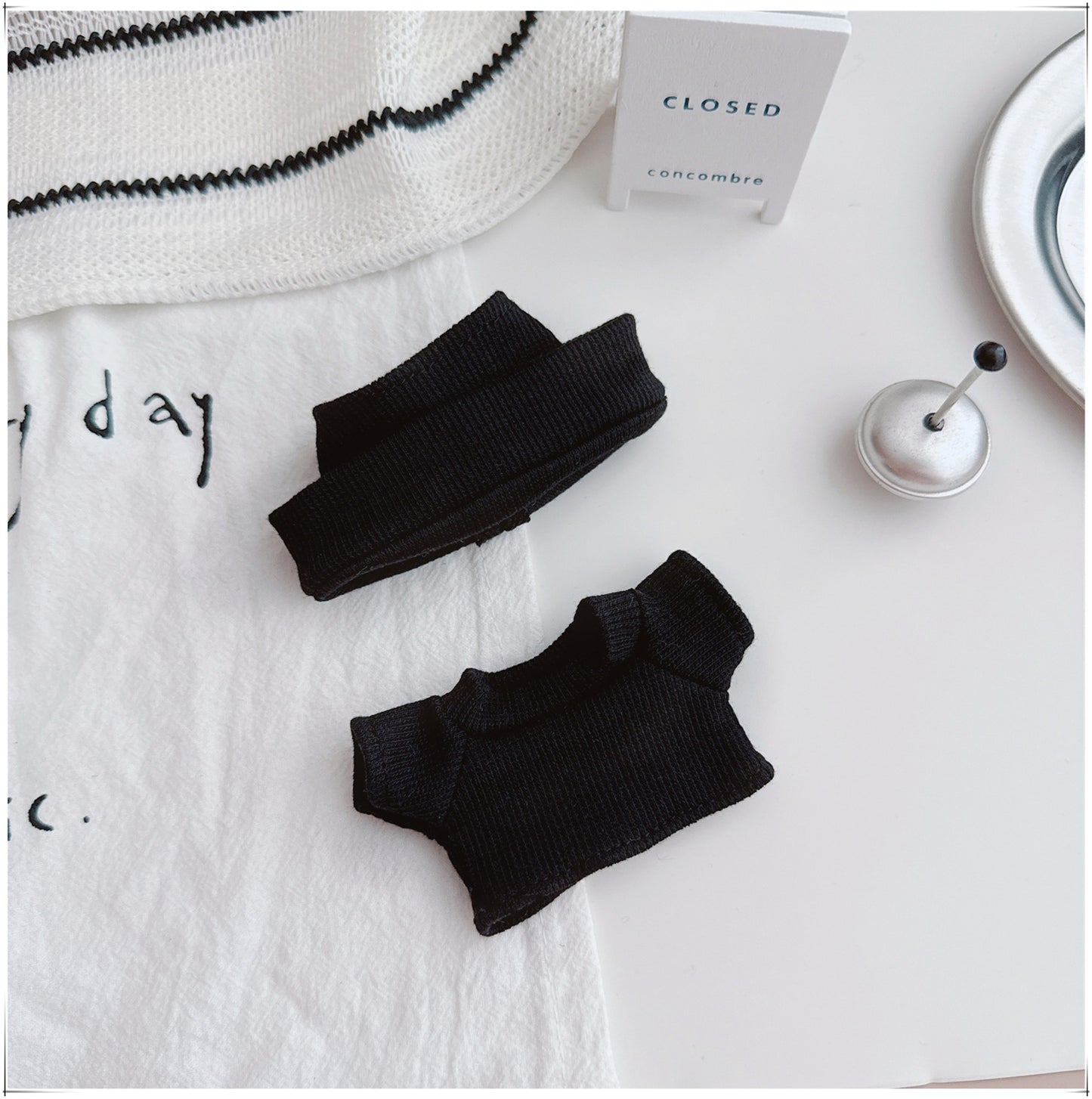 LBB Matching outfits Thread-knit rolled brim cap and casual set