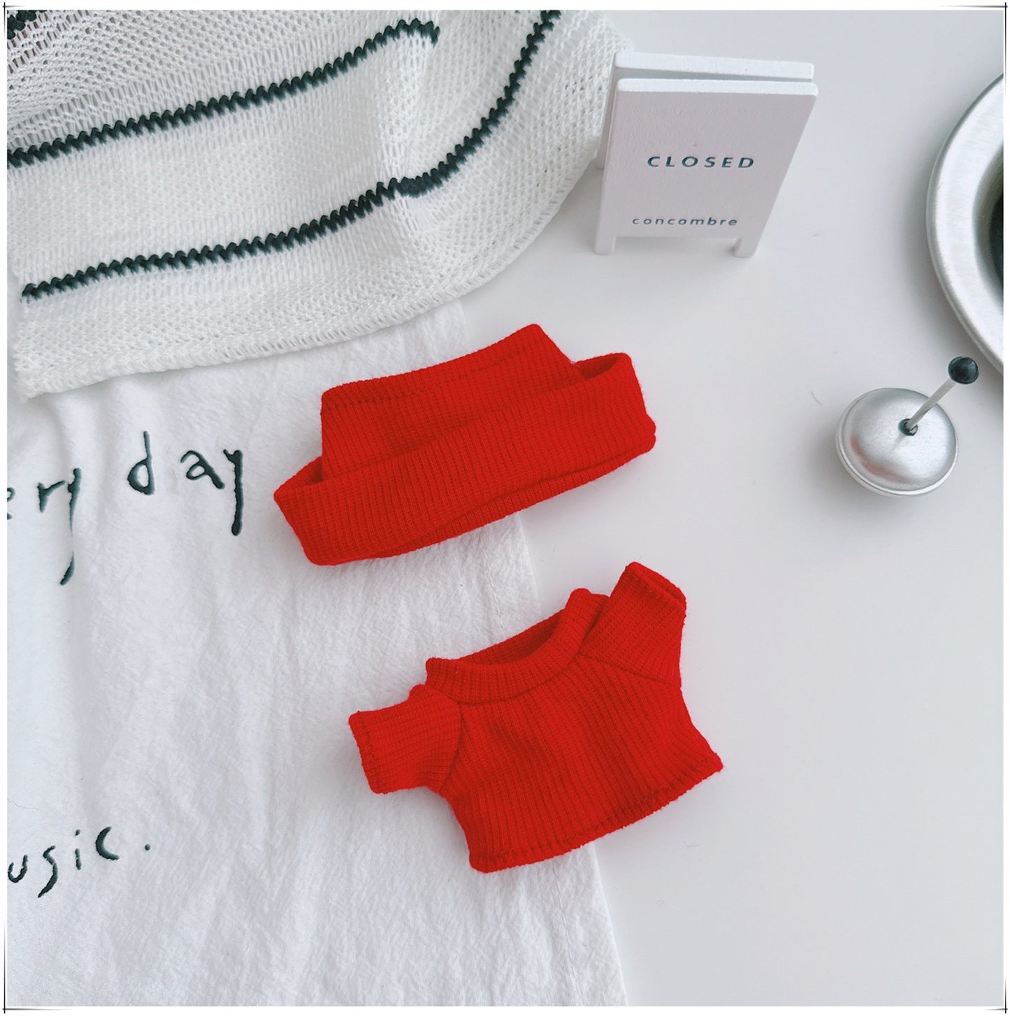 LBB Matching outfits Thread-knit rolled brim cap and casual set