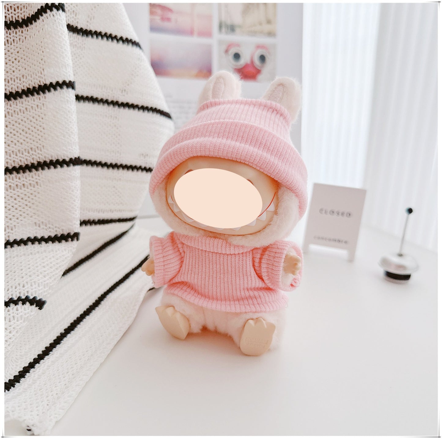LBB Matching outfits Thread-knit rolled brim cap and casual set
