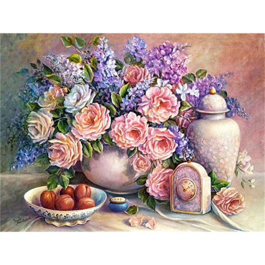 DIY Flower Diamond Painting Cross Stitch
