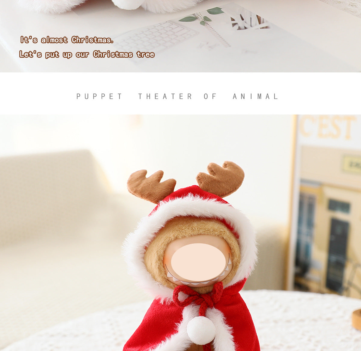 LBB Hooded deer-shaped cape hat
